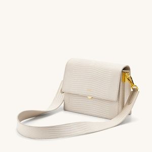 JW PEI MINI FLAP CROSSBODY - IVORY LIZARD